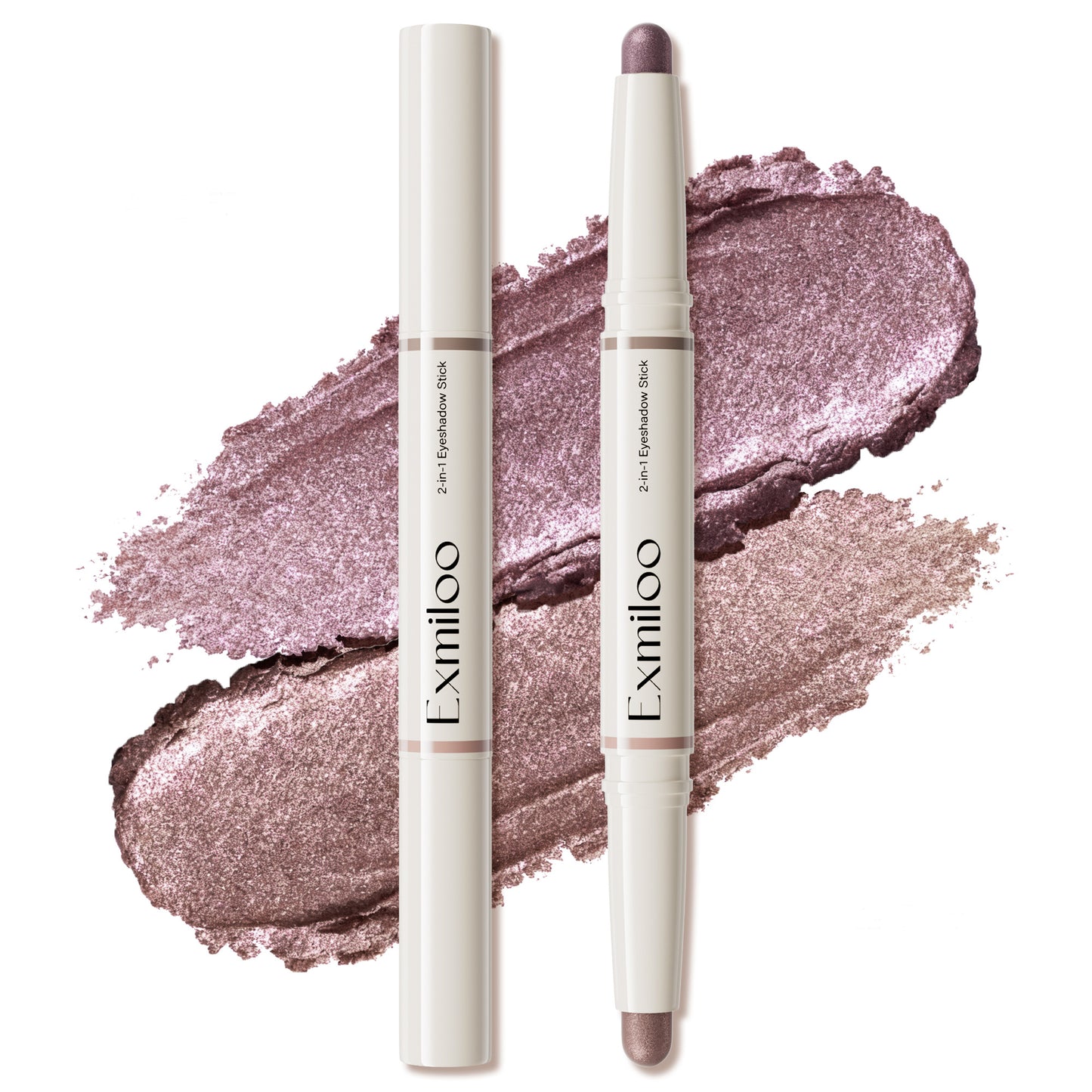 Exmiloo Eyeshadow Stick - 2-in-1 Dual-Ended Cream Eye Shadow Stick, Long-Lasting, Waterproof, Crease-Proof