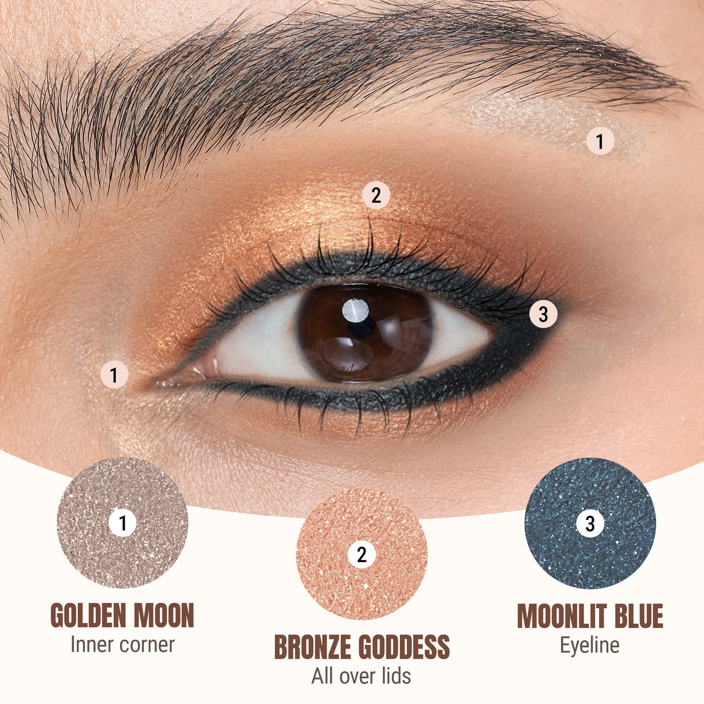 Exmiloo Cream Eyeshadow Stick Set, 3 Colors – Waterproof Long-Lasting Matte Shimmer Eye Shadow Sticks
