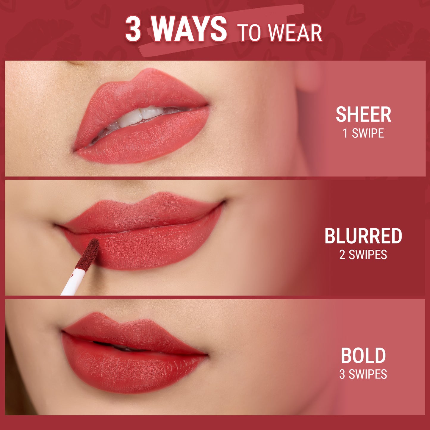 Exmiloo Mini Lip Tint Stain Set - 4 Colors Liquid Lip Stain Kit for Matte & Glossy Finish, Multi-use Lip and Cheek Tint Set, Vegan & Cruelty-Free