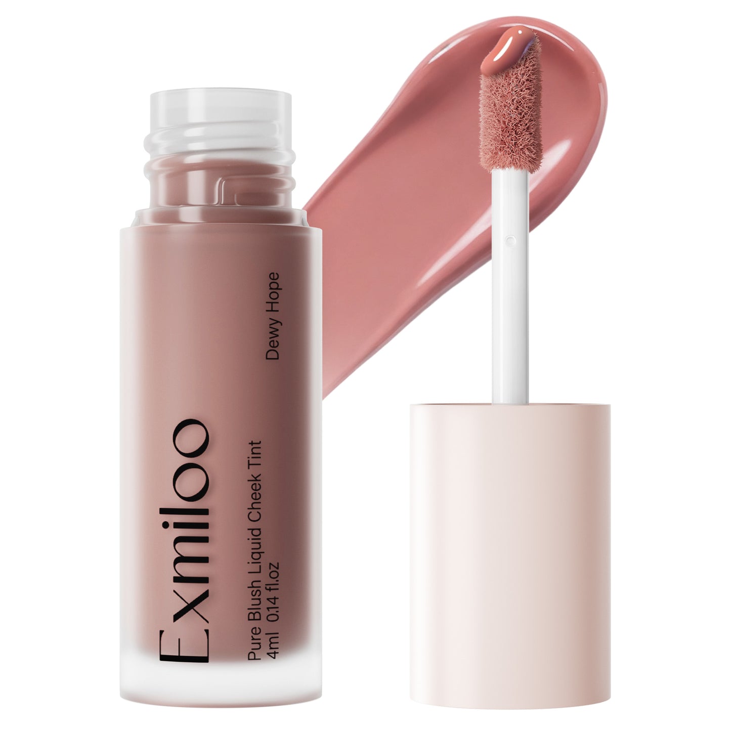 Exmiloo Liquid Blush, Long-Lasting Matte Dewy Liquid Blush for Cheeks, Blendable & Buildable Liquid Matte Blush Makeup, Vegan & Cruelty-Free, Easy to Apply