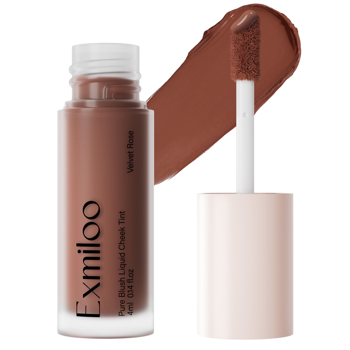 Exmiloo Liquid Blush, Long-Lasting Matte Dewy Liquid Blush for Cheeks, Blendable & Buildable Liquid Matte Blush Makeup, Vegan & Cruelty-Free, Easy to Apply