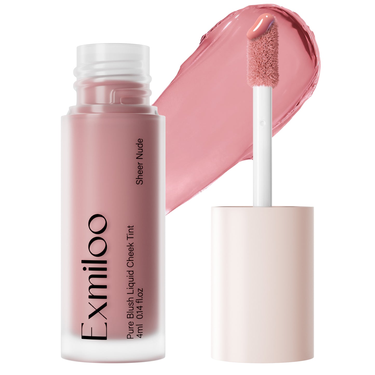 Exmiloo Liquid Blush, Long-Lasting Matte Dewy Liquid Blush for Cheeks, Blendable & Buildable Liquid Matte Blush Makeup, Vegan & Cruelty-Free, Easy to Apply